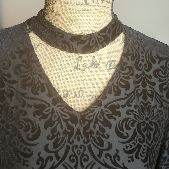 Ruff Hewn Grey dressy blouse size Small - Picture 8 of 12